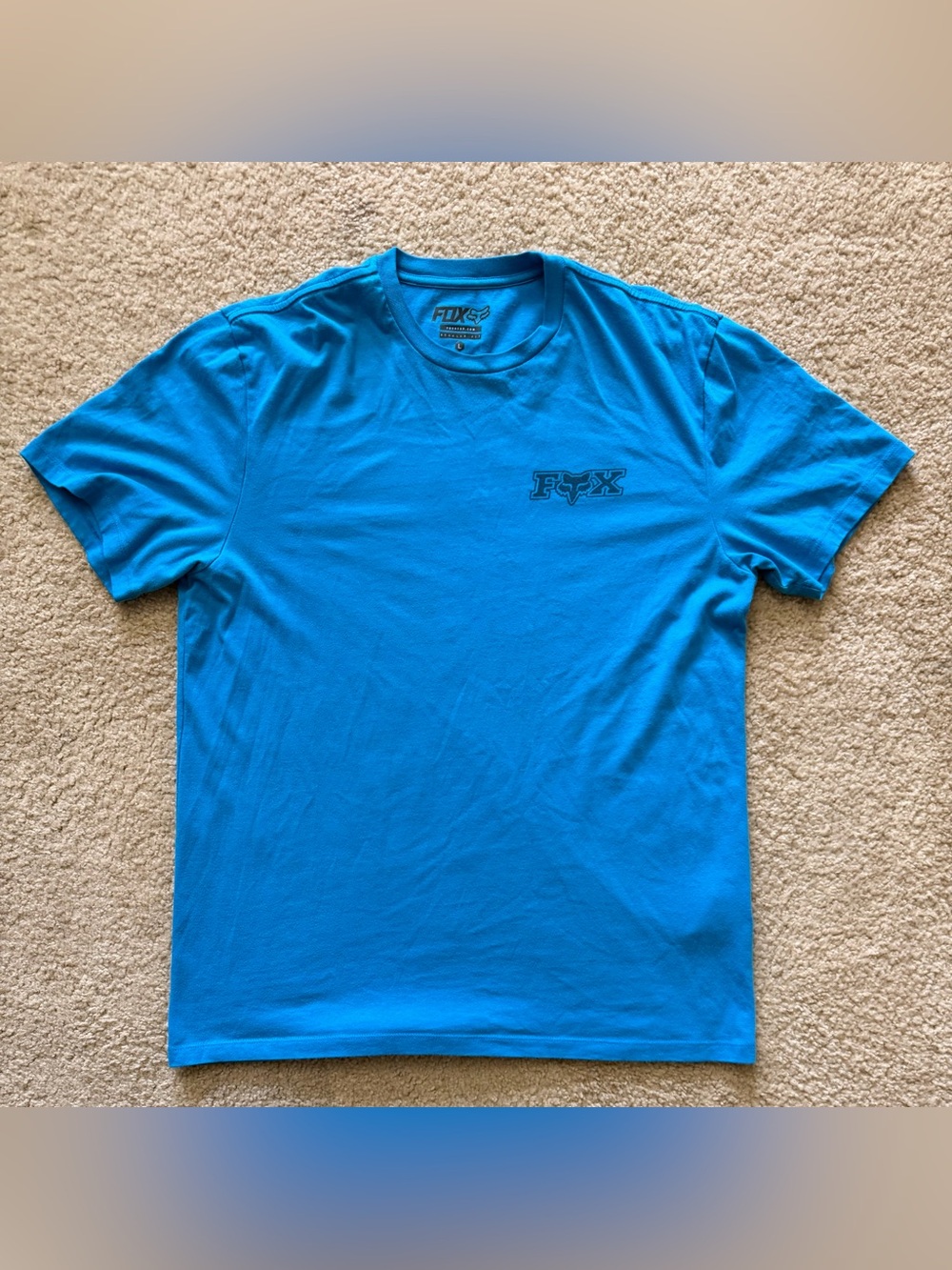 FOX Racing Blue Logo T-Shirt – Men’s Large